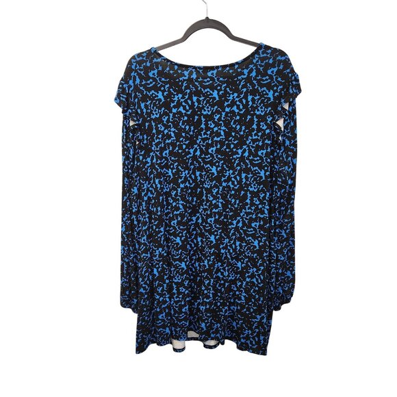 Roman Curve Womens Blue & Black Top Size 22/24 Viscose Blend 3739 - Picture 2 of 10